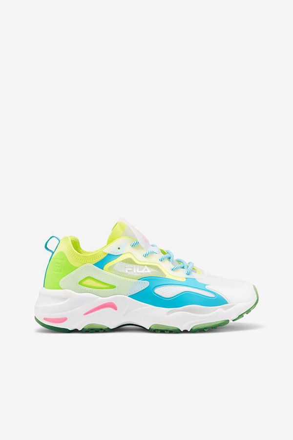 Fila Ray Tracer Lite Women's Sneakers - Yellow/Green/Blue Turquoise,NZ 698-1752